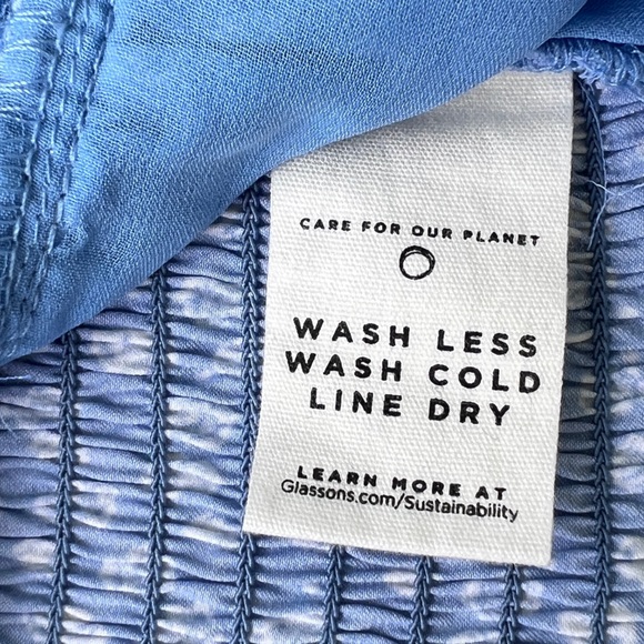 Blue Floral Peplum Blouse with Sweetheart Neckline Small Size Aka Corset Draped - Picture 13 of 13